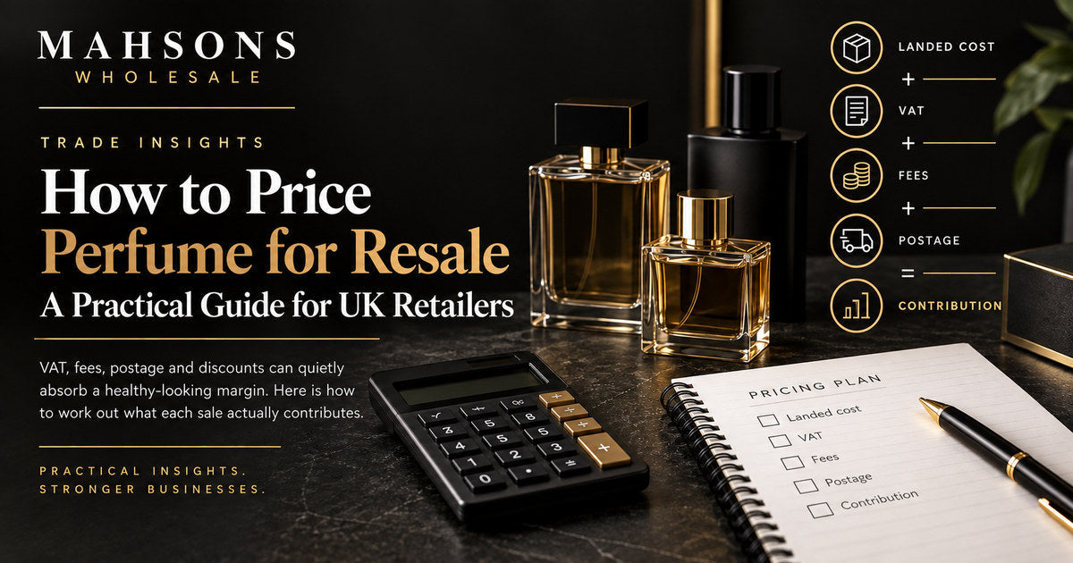 Mahsons Wholesale Trade Insights guide to pricing perfume for resale