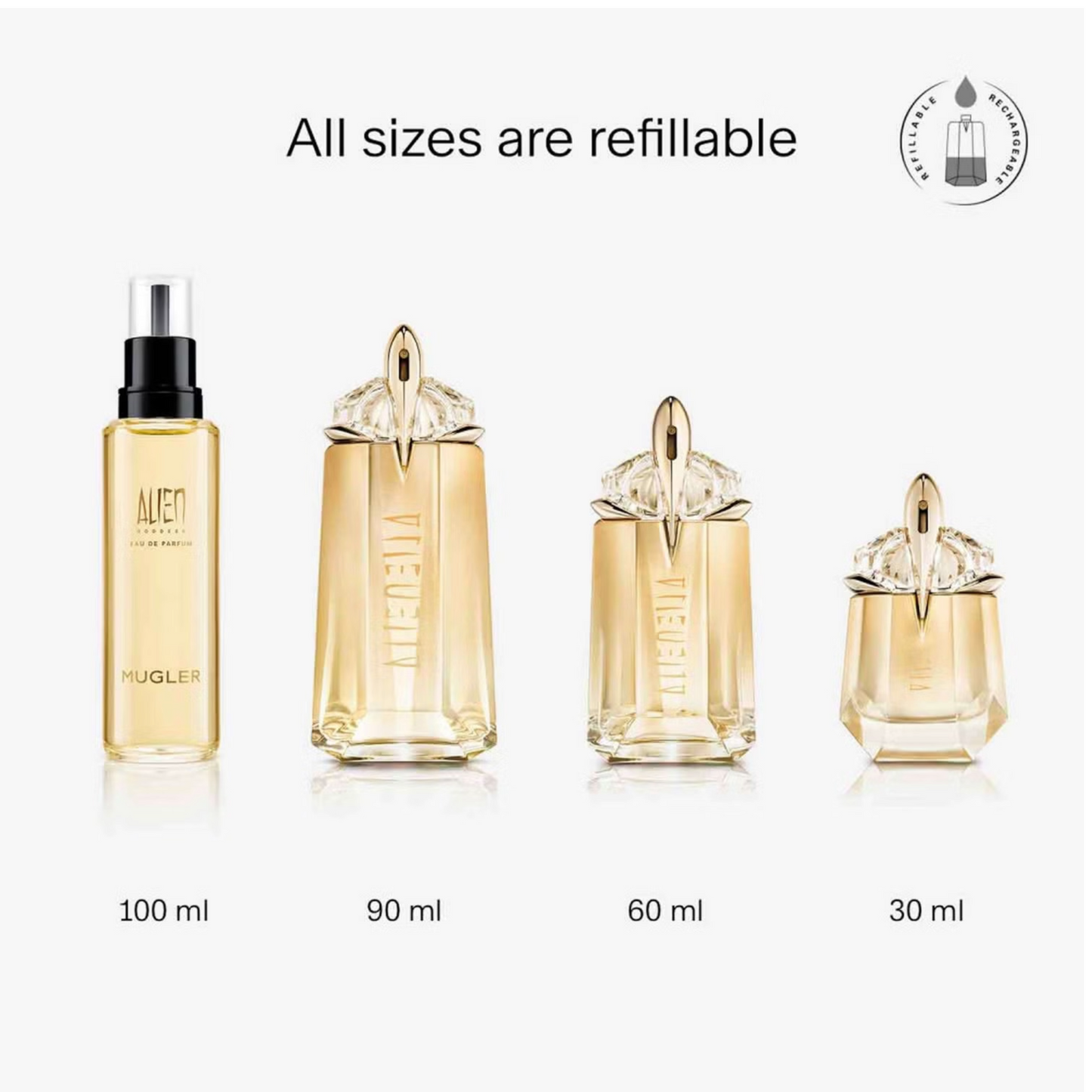 Mugler Alien Goddess Eau De Parfum Rechargeable 90ml